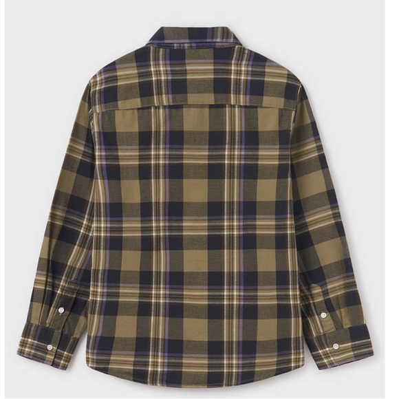 NWT Nukutavake Mayoral Button Down Dill Plaid Shirt 16 - Picture 2 of 4